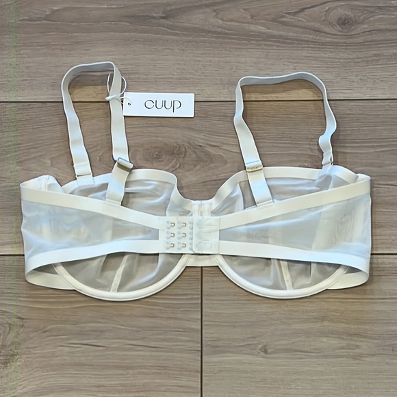 CUUP The Balconette Mesh Bra - Salt - Picture 7 of 10